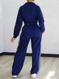 Sport Solid Color Casual Two Piece Pants Set YH-5357