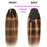 Human Hair Straight Drawstring Ponytail Wigs JKLS-31392