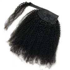 Human Hair Wrap Around Ponytail Afro Curly Wigs JKLS-75547