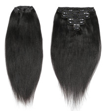 Human Hair Straight Clip In Extension Wig JKLS-80007