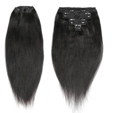 Human Hair Straight Clip In Extension Wig JKLS-80007