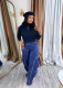 Zip-Off Multi-Pocket Leather Pants YMEF-58035