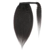 Human Hair Wrap Around Ponytail Kinky Straight Wigs JKLS-54909