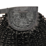 Human Hair Wrap Around Ponytail Afro Curly Wigs JKLS-75547