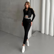 VIP1 Embroidery Print Sport Yoga Three Piece Pants Set QYLF-0168