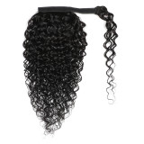 Wrap Around Ponytail Water Wave Human Hair Wigs JKLS-85088