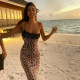 Leopard Sequin Lace Patchwork Maxi Dress GSLF-K25D82028