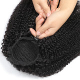 Human Hair Afro curly Drawstring Ponytail Hair Wigs JKLS-40004