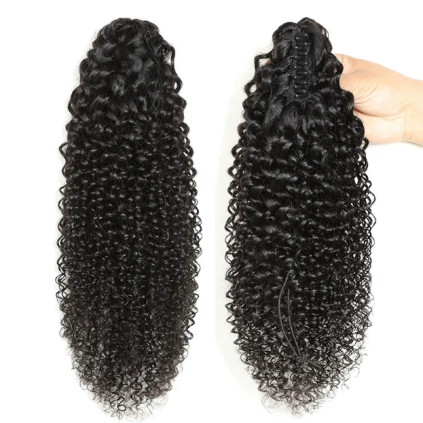 Human Hair Clip-On Ponytail Wig JKLS-55547