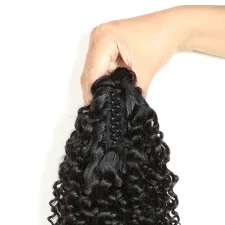 Human Hair Clip-On Ponytail Wig JKLS-55547