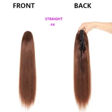 Straight Human Hair Ponytail Clip Wigs JKLS-30841