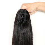 Straight Human Hair Ponytail Clip Wigs JKLS-30841