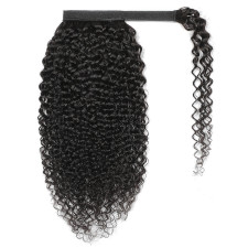 Human Hair Wrap Around Ponytail Wig Kinky Curly JKLS-77058