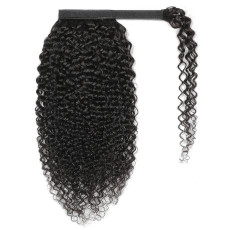 Human Hair Wrap Around Ponytail Wig Kinky Curly JKLS-77058