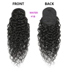 Human Hair Water Wave Drawstring Ponytail Hair Wigs JKLS-82910