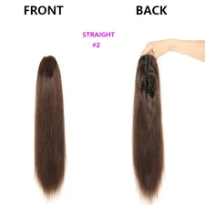 Straight Human Hair Ponytail Clip Wigs JKLS-30841