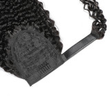 Human Hair Wrap Around Ponytail Wig Kinky Curly JKLS-77058