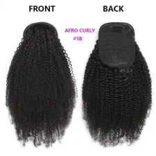 Human Hair Afro curly Drawstring Ponytail Hair Wigs JKLS-40004