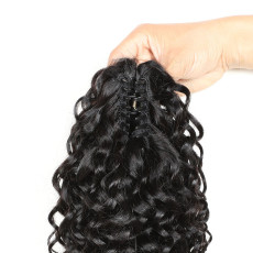 Water Wave Human Hair Ponytail Clip Wigs JKLS-49662