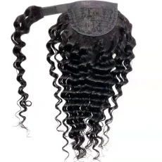 Human Hair Wrap Around Ponytail Deep Wave JKLS-50600