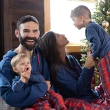 Christmas Plaid Print Matching Family Long-Sleeve Pajama Set GSGS-0634