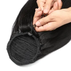 Huamn Hair Straight Drawstring Ponytail JKLS-48095