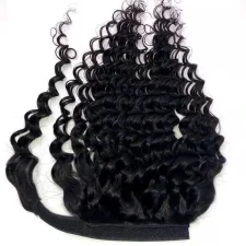 Human Hair Wrap Around Ponytail Deep Wave JKLS-50600
