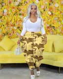 Camouflage Print Ruffles Pant SHMF-6172