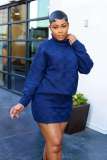 Casual Plaid Knits Two Piece Skirts Set TR-1353