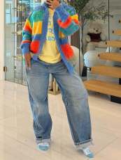 Colorful Knits Loose Coats TR-1351