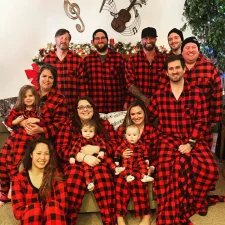 Christmas Plaid Shirt Family Pajama Set GSGS-0612#
