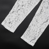 Sexy Lace See Through Long Sleeve Zip Jumpsuits GSBD-D25JP407