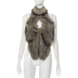 Sexy Fur Halter Top GSBD-D25TP269