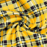 Fashion Vintage Plaid Print Flared Pants GSBD-D25PT453