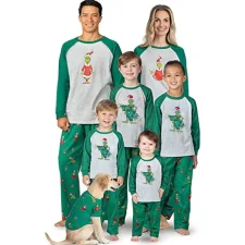 Christmas Reindeer Print Patchwork Family Matching Set GSGS-0617