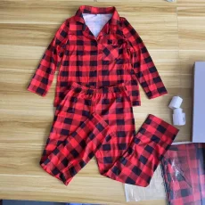Christmas Plaid Shirt Family Pajama Set GSGS-0612#