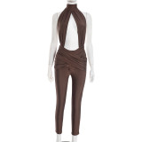 Sexy Halter Neck Backless Jumpsuits GSBD-J25JP339