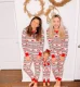 Christmas Print Matching Family Long-Sleeve Pajama Sets GSGS-0528#