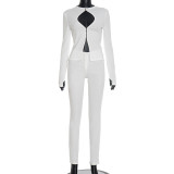 Sexy Tight Top And Pants  Two Piece Sets GSBD-D25ST363