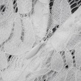 Sexy Lace See Through Long Sleeve Zip Jumpsuits GSBD-D25JP407