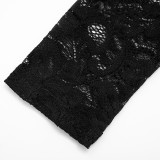 Sexy Lace Long Sleeve Top Short Skirt Suit GSBD-D25ST402
