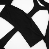 Sexy Slim Long Sleeve Hollow Jumpsuits GSBD-D25JP341