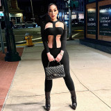 Sexy Slim Long Sleeve Hollow Jumpsuits GSBD-D25JP341