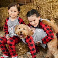 Christmas Plaid Print Long Sleeve Matching Family Set GSGS-0520