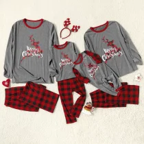 Loungewear Christmas Reindeer Print Matching Set GSGS-0613#