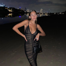 Mesh See Through Backless Midi Dress GAXB-P0287DS