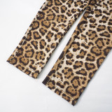 Fashion Sexy Leopard Print Long Sleeve Jumpsuit GSBD-D24JP643