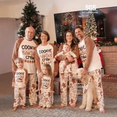 Christmas Print Matching Family Long-Sleeve Pajama Set GSGS-0716