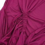 Solid Color Long Sleeve Mini Dress GSZM-Q25DS397