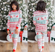 Christmas Print Matching Family Pajama Sets GSGS-0597#